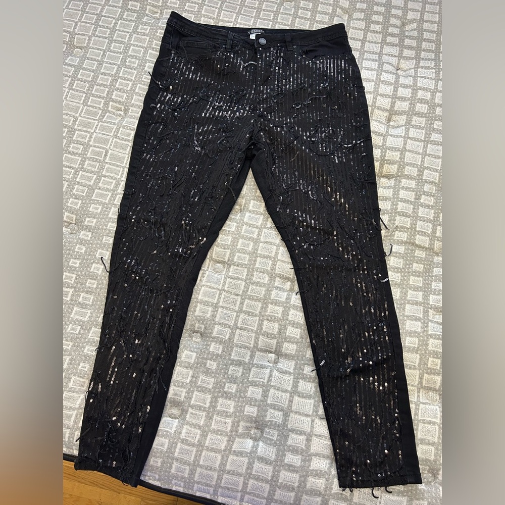 Denim sequin jeans ✨